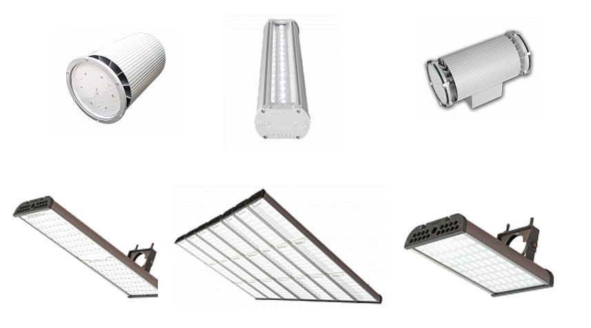 Основные типы осветительных устройств для залов